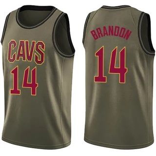 Youth Terrell Brandon Cleveland Cavaliers Green Swingman Salute to Service Jersey