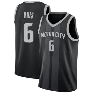 Youth Terry Mills Detroit Pistons Black Swingman 2018/19 Jersey - City Edition