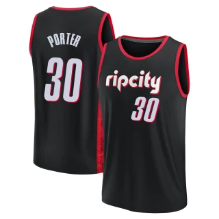 Youth Terry Porter Portland Trail Blazers Black Fast Break 2021/22 Replica City Edition Jersey