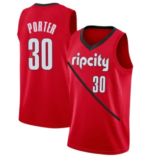 Youth Terry Porter Portland Trail Blazers Red Swingman 2018/19 Jersey - Earned Edition