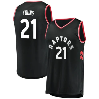 Youth Thaddeus Young Toronto Raptors Black Fast Break Jersey - Statement Edition
