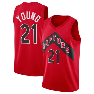Youth Thaddeus Young Toronto Raptors Red Swingman 2020/21 Jersey - Icon Edition