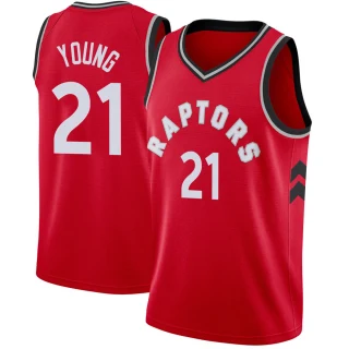 Youth Thaddeus Young Toronto Raptors Red Swingman Jersey - Icon Edition