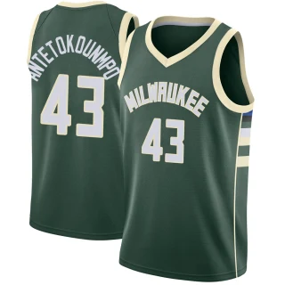 Youth Thanasis Antetokounmpo Milwaukee Bucks Green Swingman Jersey - Icon Edition