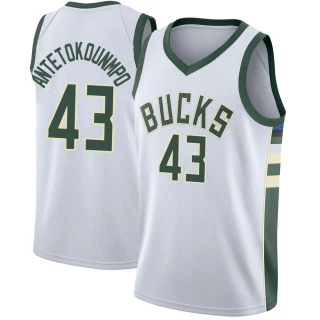 Youth Thanasis Antetokounmpo Milwaukee Bucks White Swingman Jersey - Association Edition