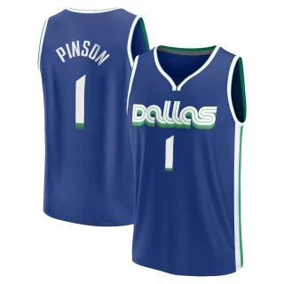 Youth Theo Pinson Dallas Mavericks Blue Fast Break 2022/23 City Edition Jersey