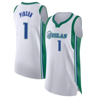 Youth Theo Pinson Dallas Mavericks White Authentic 2021/22 City Edition Jersey