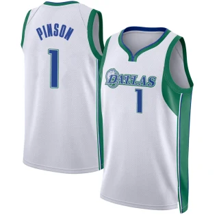 Youth Theo Pinson Dallas Mavericks White Swingman 2021/22 City Edition Jersey