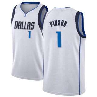Youth Theo Pinson Dallas Mavericks White Swingman Jersey - Association Edition