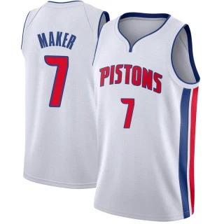 Youth Thon Maker Detroit Pistons White Swingman Jersey - Association Edition