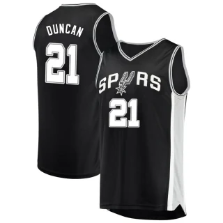 Youth Tim Duncan San Antonio Spurs Black Fast Break Jersey - Icon Edition