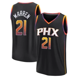 Youth T.J. Warren Phoenix Suns Black Fast Break 2022/23 Jersey - Statement Edition