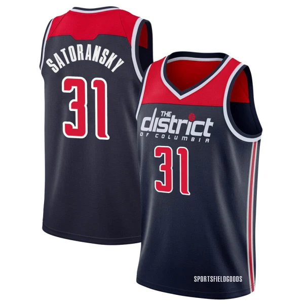 Youth Tomas Satoransky Washington Wizards Navy Swingman 2019/20 Jersey - Statement Edition