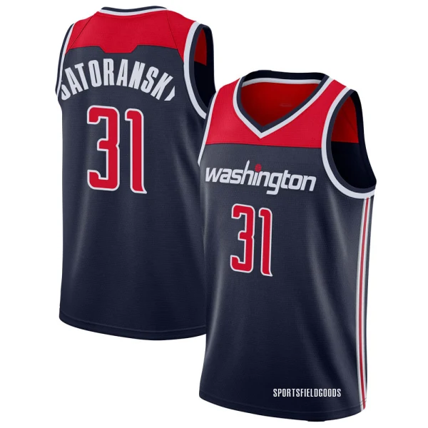 Youth Tomas Satoransky Washington Wizards Navy Swingman Jersey - Statement Edition