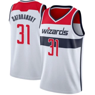 Youth Tomas Satoransky Washington Wizards White Swingman Jersey - Association Edition