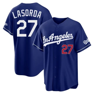 Youth Tommy Lasorda Los Angeles Dodgers Royal Limited Alternate Stadium Jersey