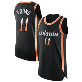 Youth Trae Young Atlanta Hawks Black Authentic 2022/23 City Edition Jersey