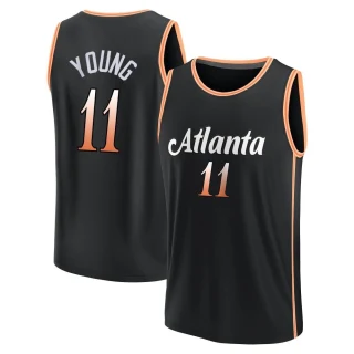 Youth Trae Young Atlanta Hawks Black Fast Break 2022/23 City Edition Jersey