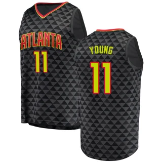 Youth Trae Young Atlanta Hawks Black Fast Break Jersey - Icon Edition