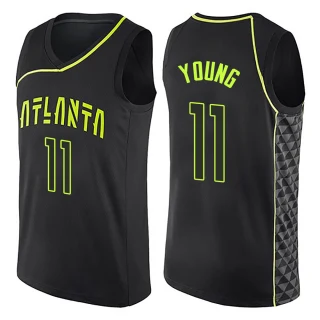 Youth Trae Young Atlanta Hawks Black Swingman City Edition Jersey