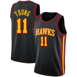 Youth Trae Young Atlanta Hawks Black Swingman Jordan Brand Jersey - Statement Edition