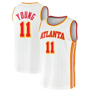 Youth Trae Young Atlanta Hawks White Fast Break 2020/21 Jersey - Association Edition