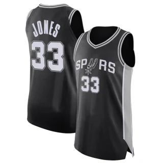 Youth Tre Jones San Antonio Spurs Black Authentic Jersey - Icon Edition