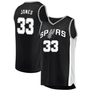 Youth Tre Jones San Antonio Spurs Black Fast Break Jersey - Icon Edition