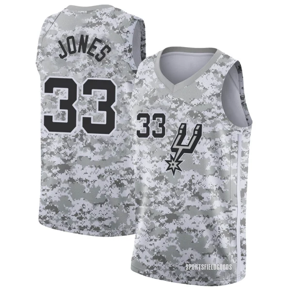 Youth Tre Jones San Antonio Spurs White Swingman 2018/19 Jersey - Earned Edition
