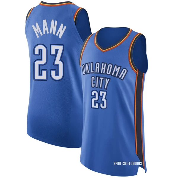 Youth Tre Mann Oklahoma City Thunder Blue Authentic Jersey - Icon Edition