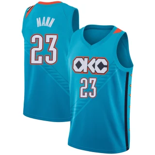 Youth Tre Mann Oklahoma City Thunder Swingman Turquoise 2018/19 Jersey - City Edition