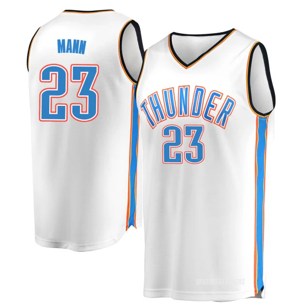 Youth Tre Mann Oklahoma City Thunder White Fast Break Replica Jersey - Association Edition