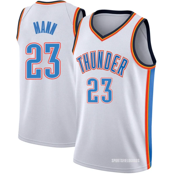 Youth Tre Mann Oklahoma City Thunder White Swingman Jersey - Association Edition