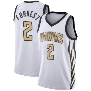 Youth Trent Forrest Atlanta Hawks White Swingman 2018/19 Jersey - City Edition