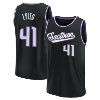 Youth Trey Lyles Sacramento Kings Black Fast Break 2021/22 Replica City Edition Jersey