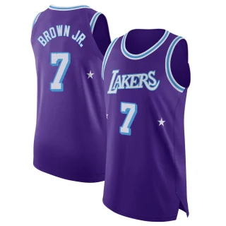 Youth Troy Brown Jr. Los Angeles Lakers Purple Authentic 2021/22 Jersey - City Edition