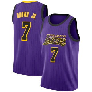 Youth Troy Brown Jr. Los Angeles Lakers Purple Swingman 2018/19 Jersey - City Edition