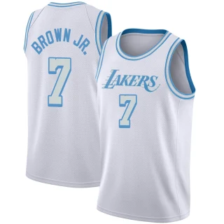 Youth Troy Brown Jr. Los Angeles Lakers White Swingman 2020/21 Jersey - City Edition