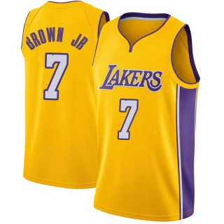 Youth Troy Brown Jr. Los Angeles Lakers Yellow Swingman Jersey - Icon Edition