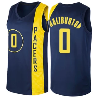 Youth Tyrese Haliburton Indiana Pacers Navy Blue Swingman Jersey - City Edition