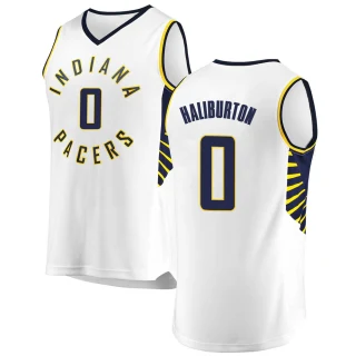 Youth Tyrese Haliburton Indiana Pacers White Fast Break Jersey - Association Edition