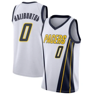 Youth Tyrese Haliburton Indiana Pacers White Swingman 2018/19 Jersey - Earned Edition