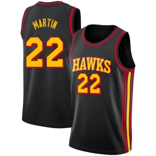 Youth Tyrese Martin Atlanta Hawks Black Swingman Jordan Brand Jersey - Statement Edition