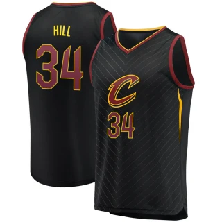 Youth Tyrone Hill Cleveland Cavaliers Black Fast Break Jersey - Statement Edition