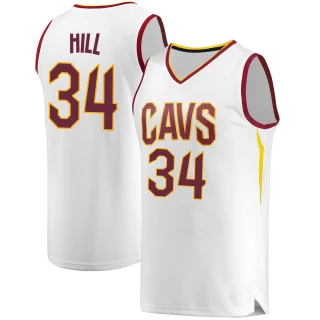 Youth Tyrone Hill Cleveland Cavaliers White Fast Break Jersey - Association Edition