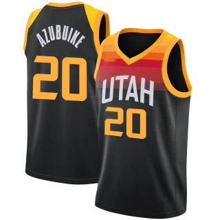 Youth Udoka Azubuike Utah Jazz Black Swingman Jaz 2021/22 Diamond Icon Edition Jersey