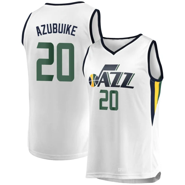 Youth Udoka Azubuike Utah Jazz White Fast Break Jersey - Association Edition