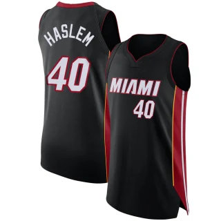 Youth Udonis Haslem Miami Heat Black Authentic Jersey - Icon Edition