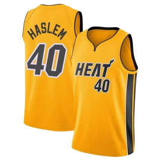 Youth Udonis Haslem Miami Heat Gold Swingman 2020/21 Jersey - Earned Edition