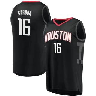 Youth Usman Garuba Houston Rockets Black Fast Break Jersey - Statement Edition